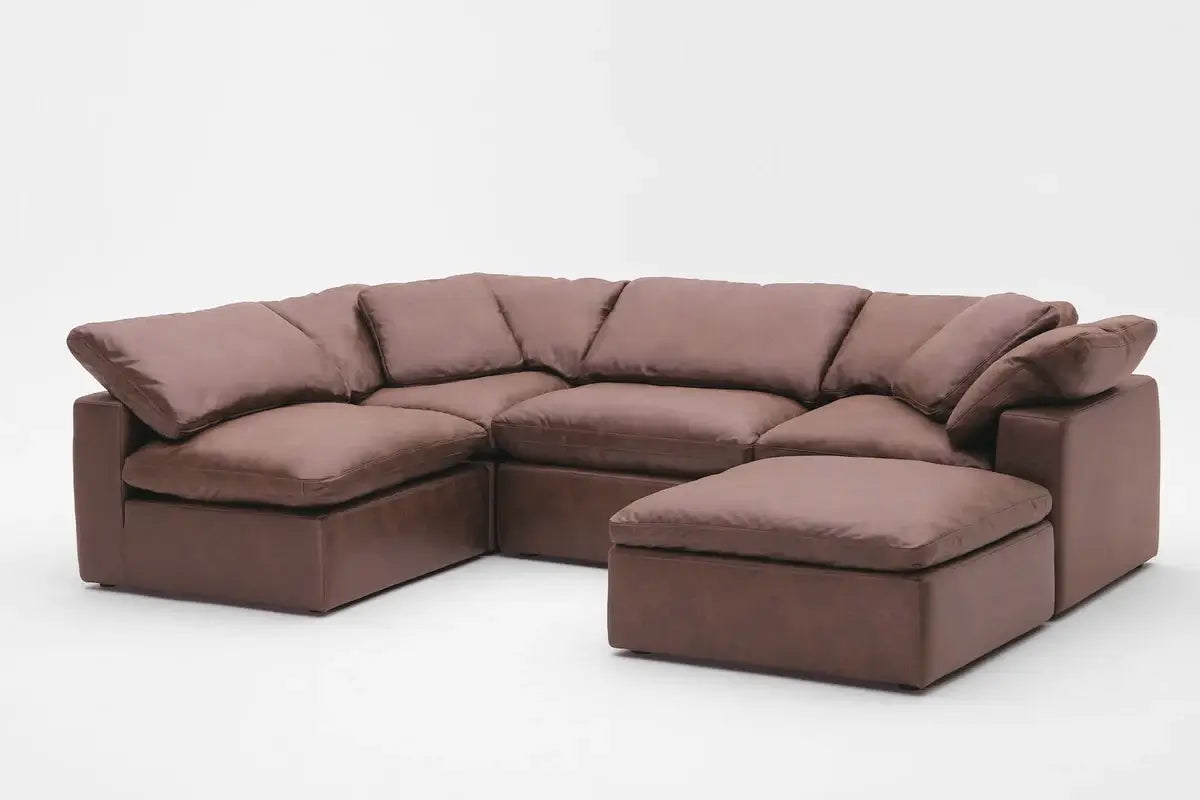 5 Cube Lifestyle in Roasted Chestnut Vegan Leather-Soulfa Home